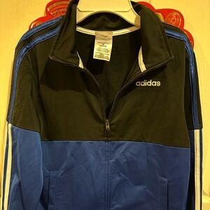 Adidas Boys Black and Blue Track Jacket (10/12)